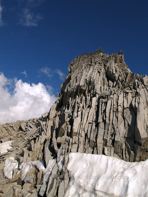 broken rocks near Lake Helen [Lassen Peak Highway, Lassen Volcanic National Park, Shasta County, California]