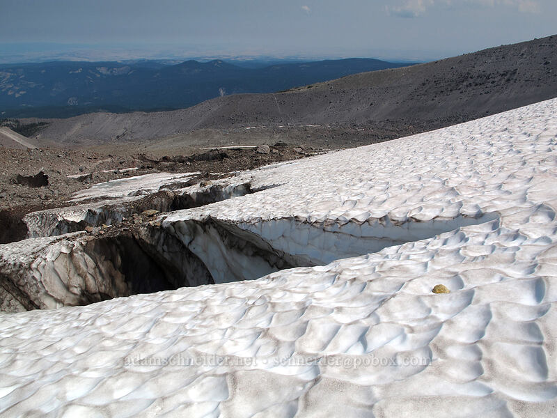 crevasses [Eliot Glacier, Mt. Hood Wilderness, Hood River County, Oregon]