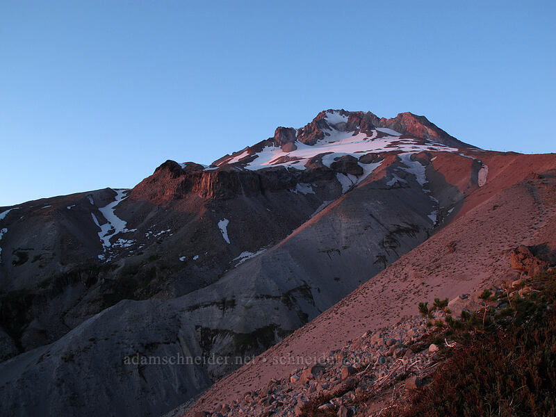 Mount Hood at sunset [Zigzag Canyon, Mt. Hood Wilderness, Clackamas County, Oregon]