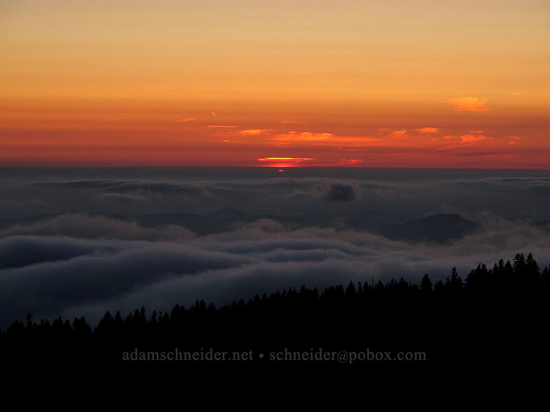 sunset [Zigzag Canyon, Mt. Hood Wilderness, Clackamas County, Oregon]