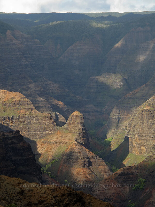 pinnacle in Po'omau Canyon [Koke'e Road, Waimea Canyon State Park, Kaua'i, Hawaii]