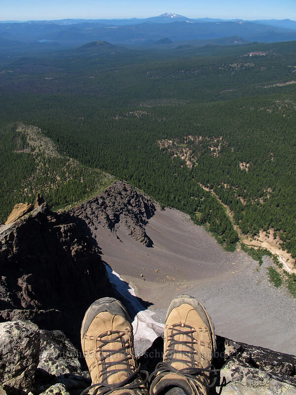 looking down on Lathrop Glacier [Mt. Thielsen Trail, Mt. Thielsen Wilderness, Douglas County, Oregon]