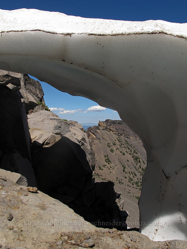 snow arch [south ridge of Three-Fingered Jack, Mt. Jefferson Wilderness, Jefferson County, Oregon]