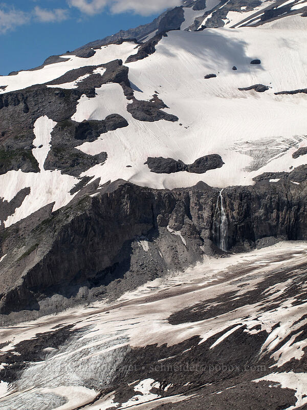 waterfall above Nisqually Glacier [Skyline Trail, Mount Rainier National Park, Pierce County, Washington]