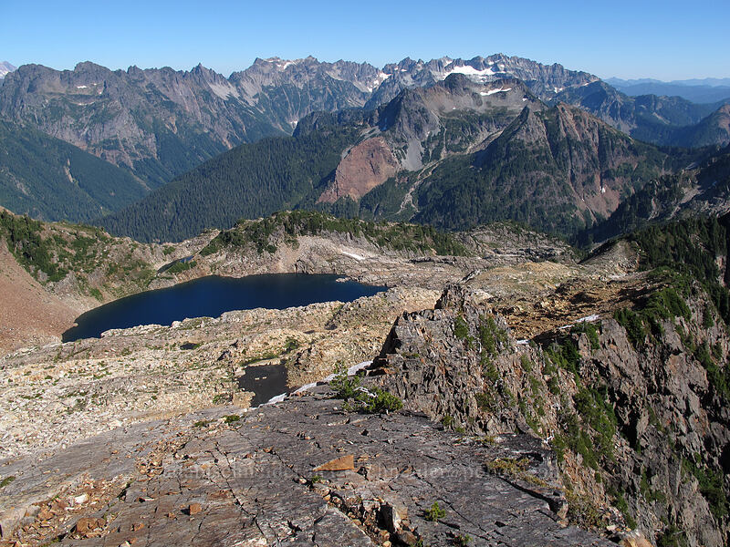 Foggy Lake, Gothic Basin, & Silvertip Peak [Gothic Peak, Morning Star NRCA, Snohomish County, Washington]
