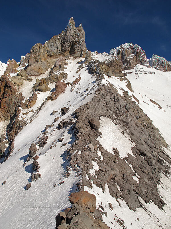 ridge up to Castle Crags [Illumination Saddle, Mt. Hood Wilderness, Clackamas County, Oregon]