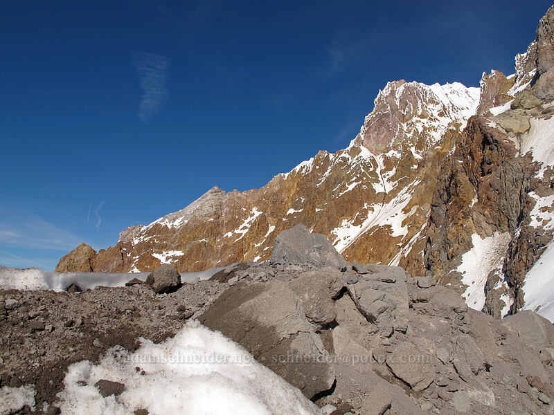 the saddle & Leuthold Couloir [Illumination Saddle, Mt. Hood Wilderness, Clackamas County, Oregon]