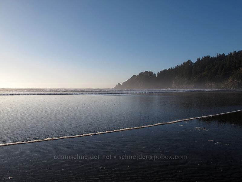 beach at low tide [Short Sands Beach, Oswald West State Park, Tillamook County, Oregon]