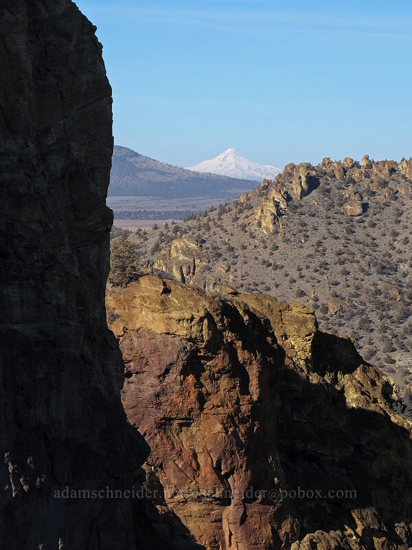 Mt. Hood [Misery Ridge Trail, Smith Rock State Park, Deschutes County, Oregon]