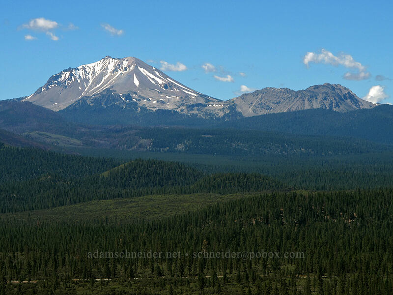 Mt. Lassen & Chaos Crags [Hat Creek Rim Overlook, Lassen National Forest, Shasta County, California]