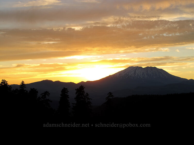 Mt. St. Helens sunset [McClellan Viewpoint, Gifford Pinchot National Forest, Skamania County, Washington]