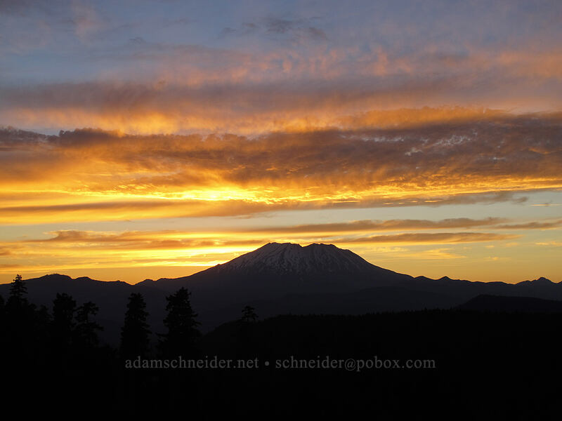 Mt. St. Helens sunset [McClellan Viewpoint, Gifford Pinchot National Forest, Skamania County, Washington]