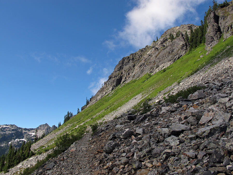 talus slope below Kendall Peak [Pacific Crest Trail, Alpine Lakes Wilderness, King County, Washington]