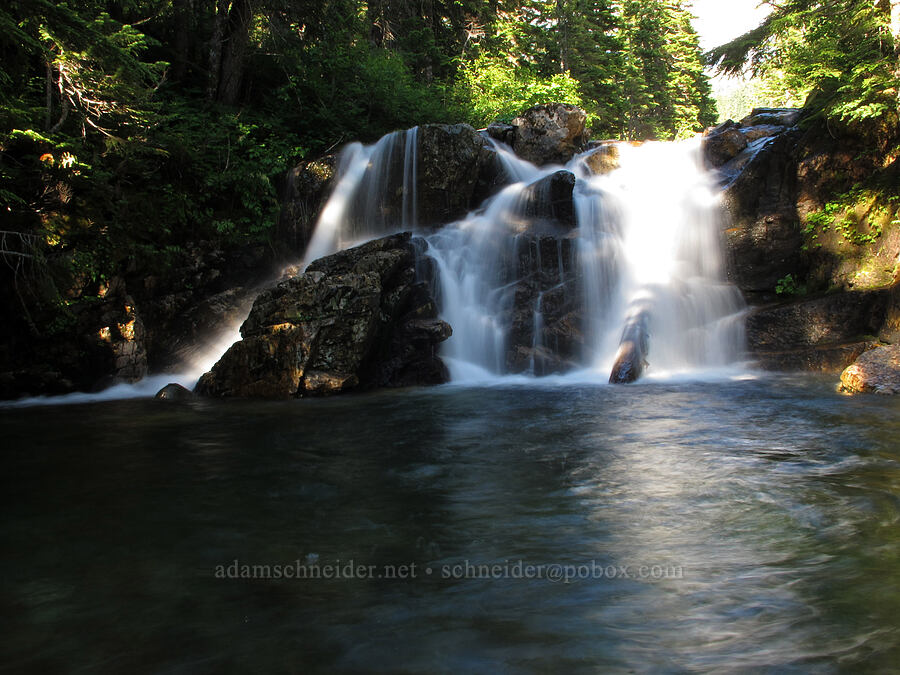 cascade on Commonwealth Creek [Commonwealth Basin Trail, Snoqualmie National Forest, King County, Washington]