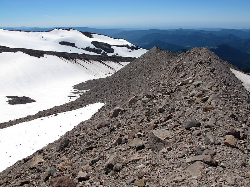 moraines & snowfields [Ladd Glacier moraine, Mt. Hood Wilderness, Hood River County, Oregon]