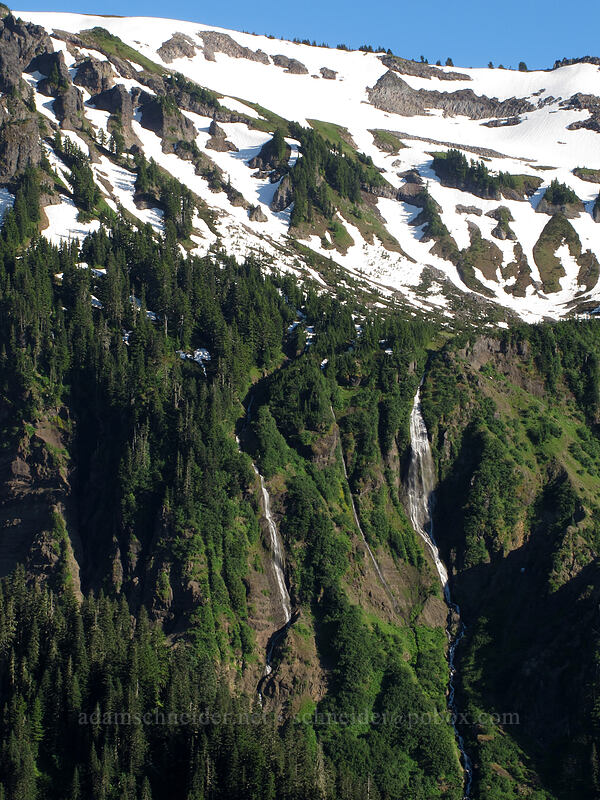 Yocum Ridge waterfalls [Timberline Trail, Mt. Hood Wilderness, Hood River County, Oregon]