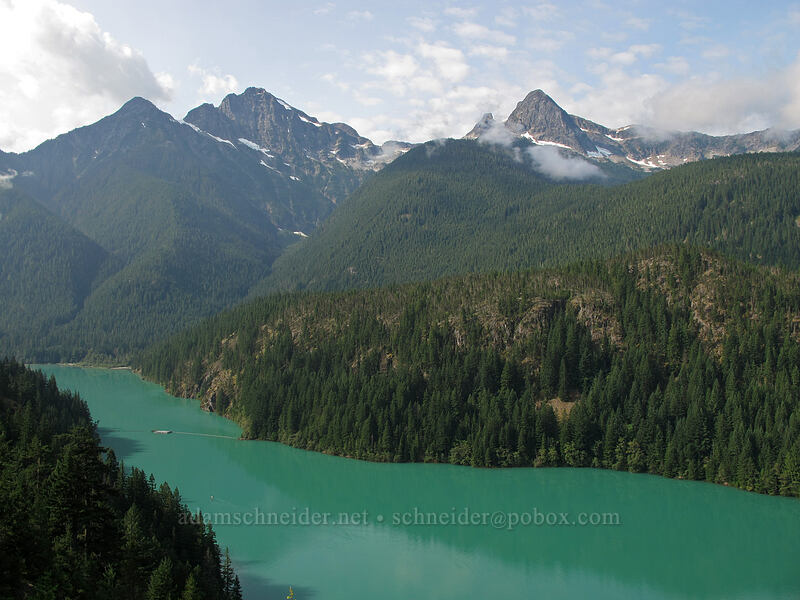 Colonial Peak & Pyramid Peak [Diablo Lake Overlook, North Cascades National Park, Whatcom County, Washington]