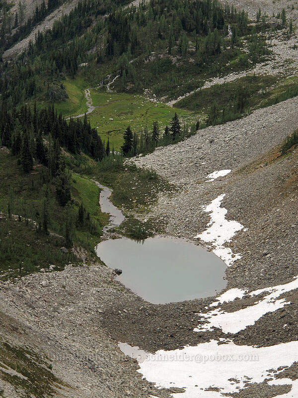 pond above Rainy Lake [Maple Pass Trail, Okanogan-Wenatchee National Forest, Chelan County, Washington]