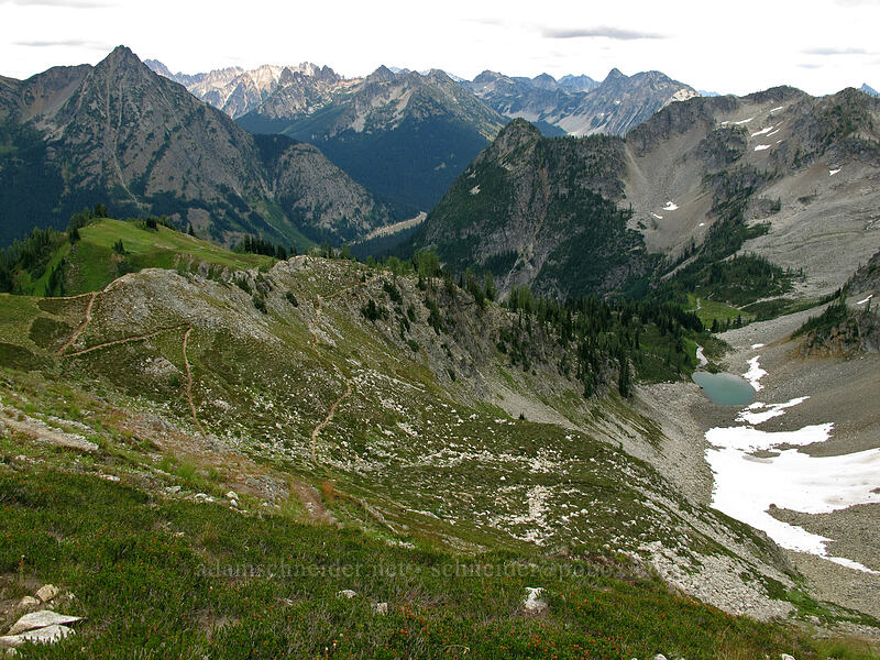 view to the east [Maple Pass Trail, North Cascades National Park, Chelan County, Washington]