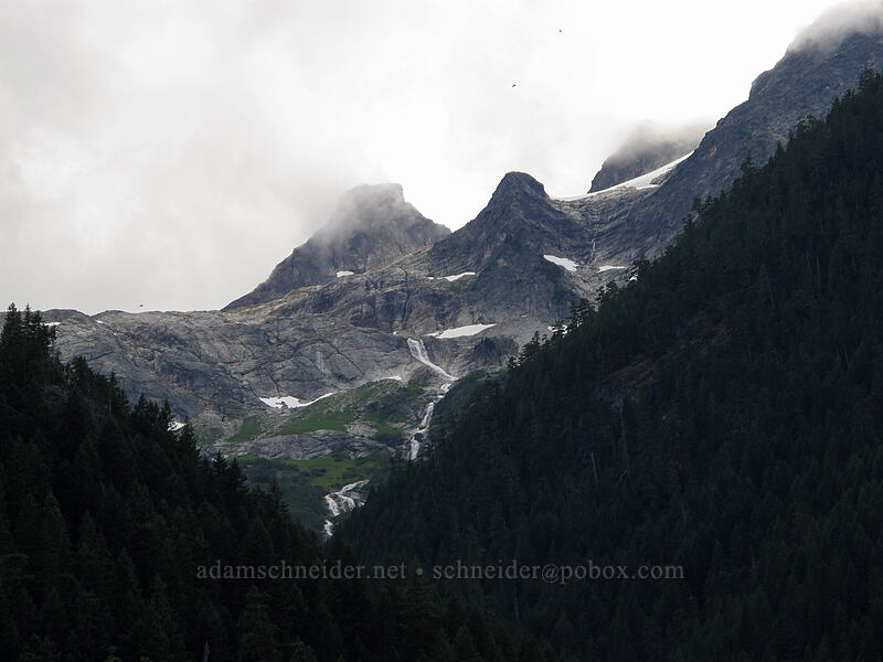 Paul Bunyan's Stump & Pinnacle Peak [Colonial Creek Campground, North Cascades National Park, Whatcom County, Washington]