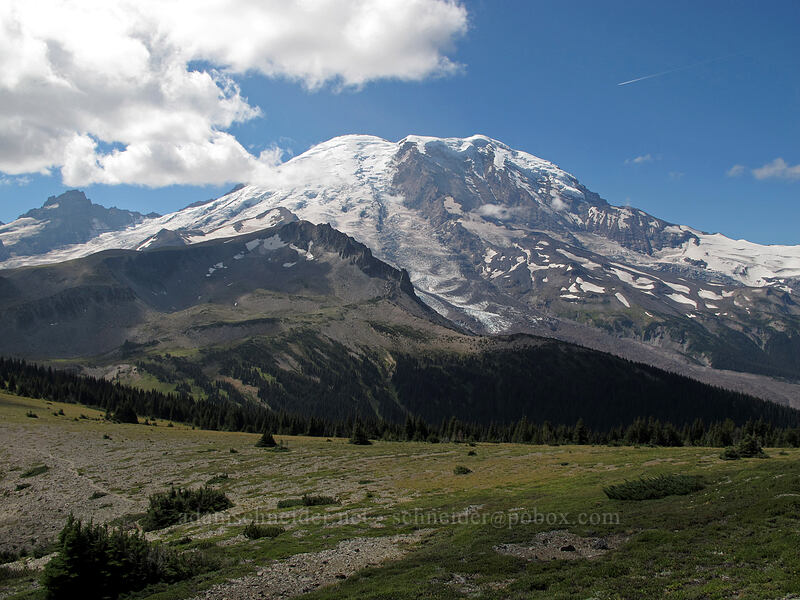 Mt. Rainier & Third Burroughs Mountain [Skyscraper Pass, Mount Rainier National Park, Pierce County, Washington]