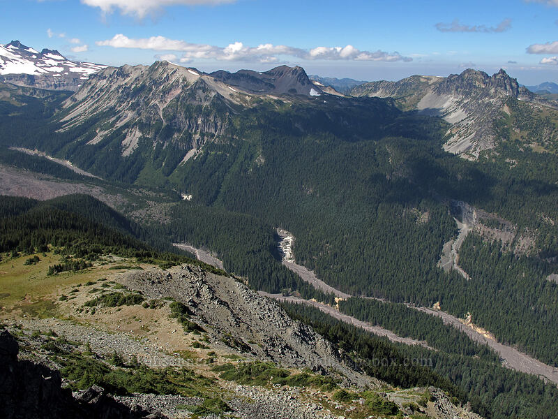 Old Desolate, Sluiskin Mountain & West Fork White River [Skyscraper Mountain, Mount Rainier National Park, Pierce County, Washington]