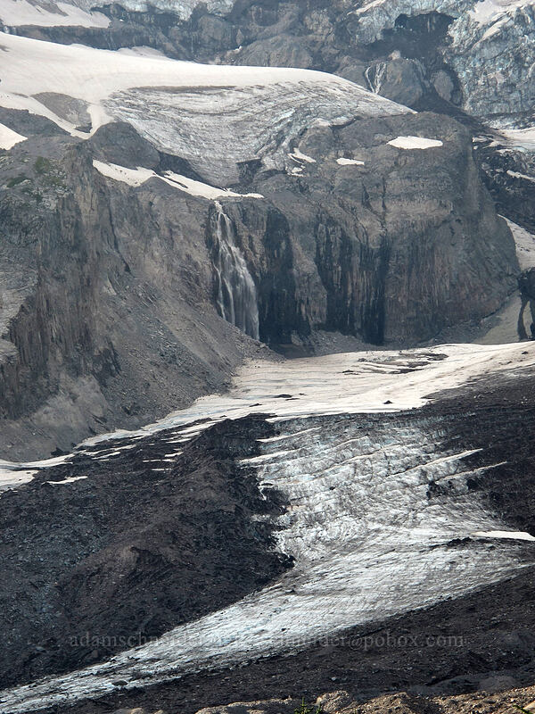 waterfall on Nisqually Glacier [Deadhorse Creek Trail, Mount Rainier National Park, Pierce County, Washington]