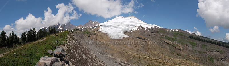 Mt. Baker & Easton Glacier panorama [Railroad Grade Moraine, Mount Baker-Snoqualmie National Forest, Whatcom County, Washington]