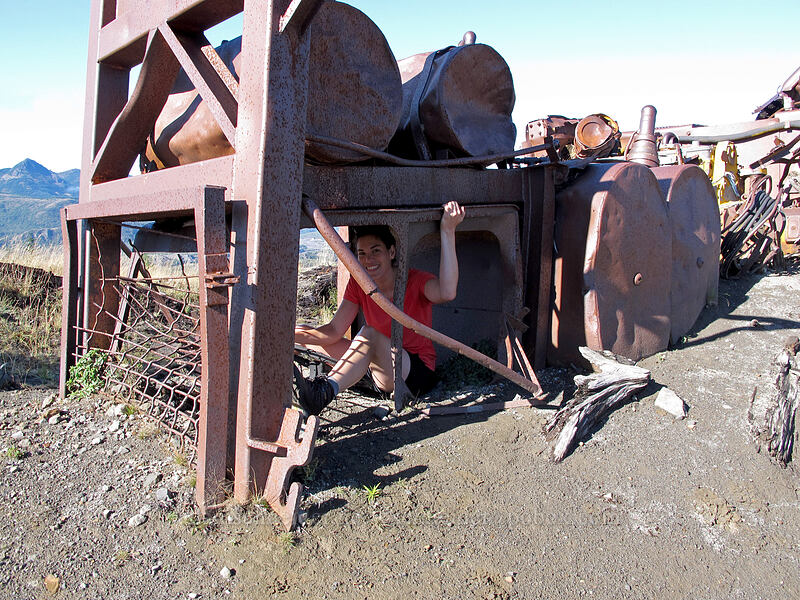 logging yarder [South Coldwater Trail, Mt. St. Helens National Volcanic Monument, Skamania County, Washington]