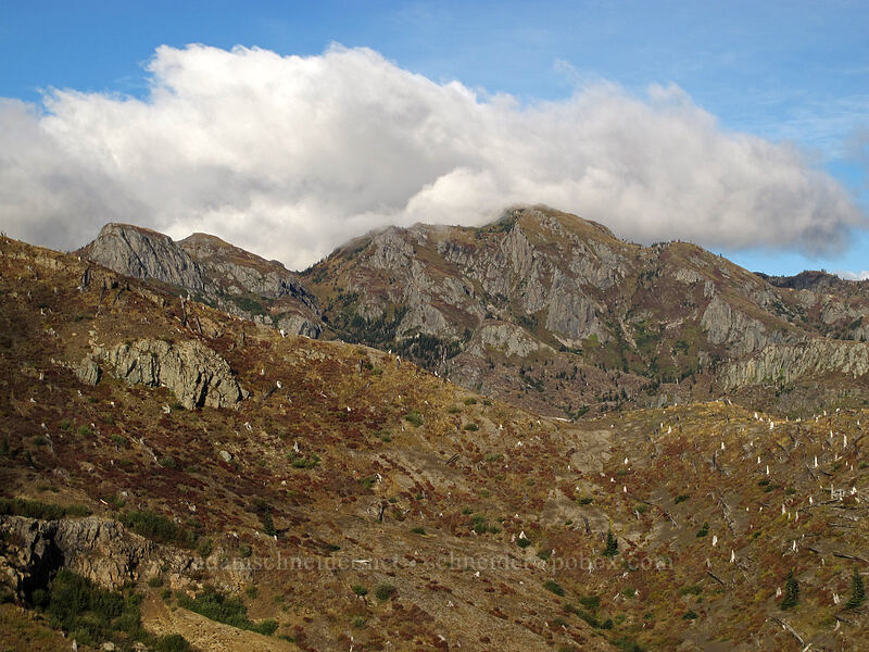 Mt. Margaret & clouds [Boundary Trail, Mt. St. Helens National Volcanic Monument, Skamania County, Washington]