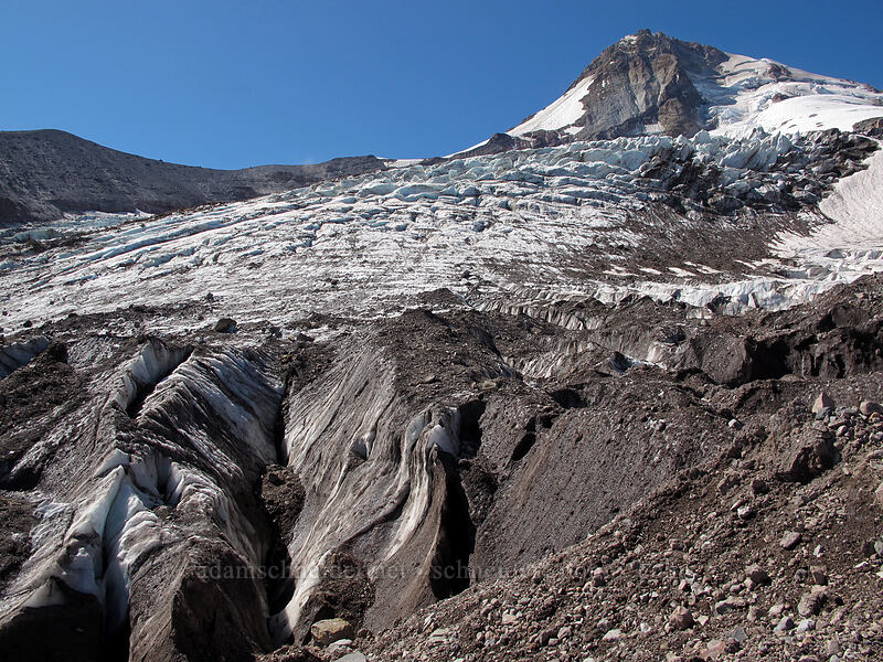 crevasses [Eliot Glacier, Mt. Hood Wilderness, Hood River County, Oregon]