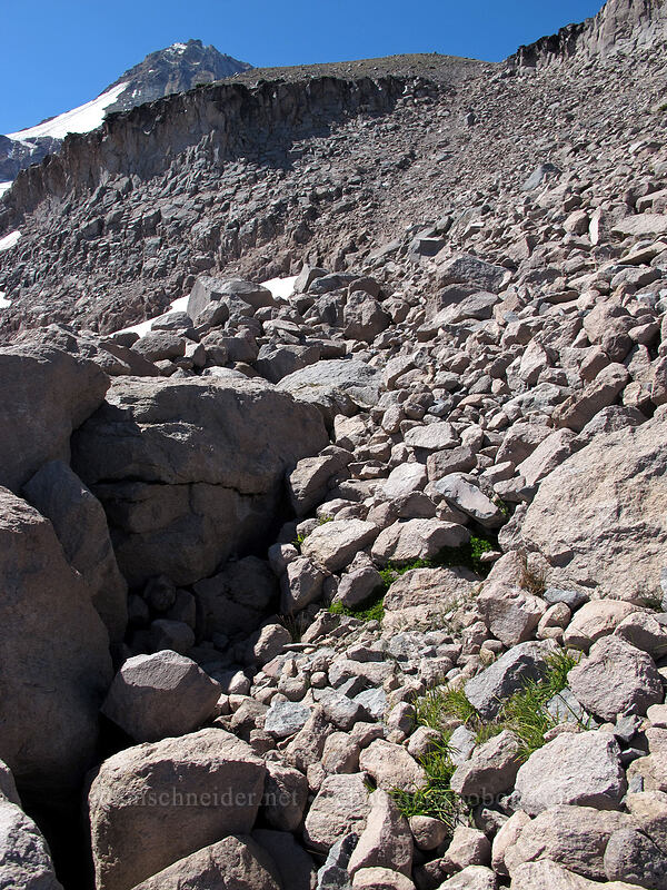 traverse route [Eliot Glacier moraine, Mt. Hood Wilderness, Hood River County, Oregon]
