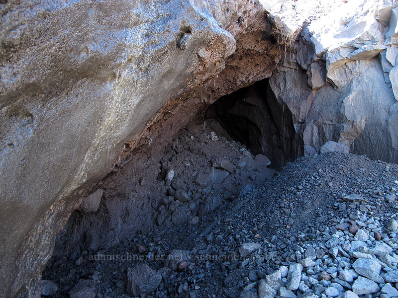 ice/rock cave [Eliot Glacier, Mt. Hood Wilderness, Hood River County, Oregon]