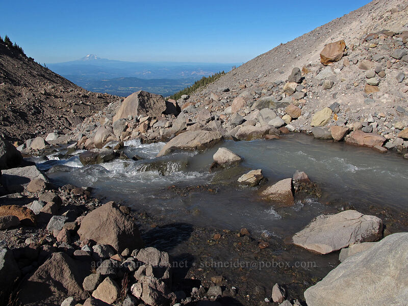 Eliot Creek crossing point [Eliot Creek Valley, Mt. Hood Wilderness, Hood River County, Oregon]