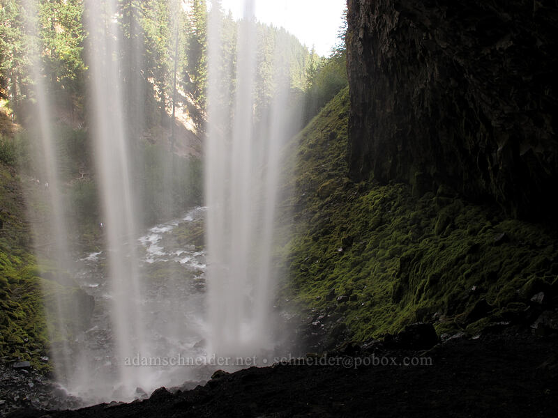 Tamanawas Falls, from behind [Tamanawas Falls Trail, Mt. Hood National Forest, Hood River County, Oregon]
