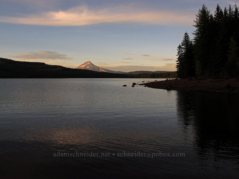 Mt. Hood & Timothy Lake at sunset [Hoodview Campground, Mt. Hood National Forest, Clackamas County, Oregon]