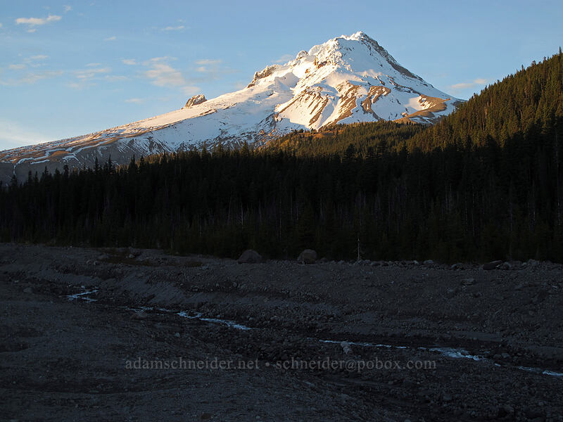 Mt. Hood before sunset [White River West Sno-Park, Mt. Hood National Forest, Hood River County, Oregon]