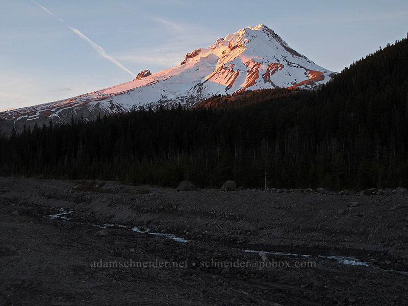Mt. Hood at sunset [White River West Sno-Park, Mt. Hood National Forest, Hood River County, Oregon]