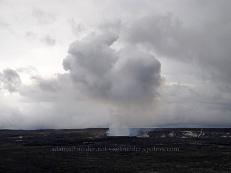 gases rising from Halema'uma'u Crater [Volcano House, Hawaii Volcanoes National Park, Big Island, Hawaii]