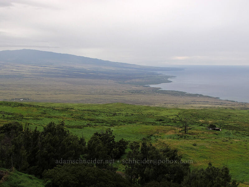 Kona Coast & Hualalai Volcano [Kohala Mountain Road, South Kohala District, Big Island, Hawaii]