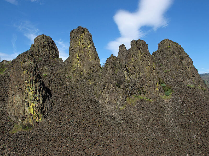 Memaloose Pinnacles [Memaloose State Park, Mosier, Wasco County, Oregon]