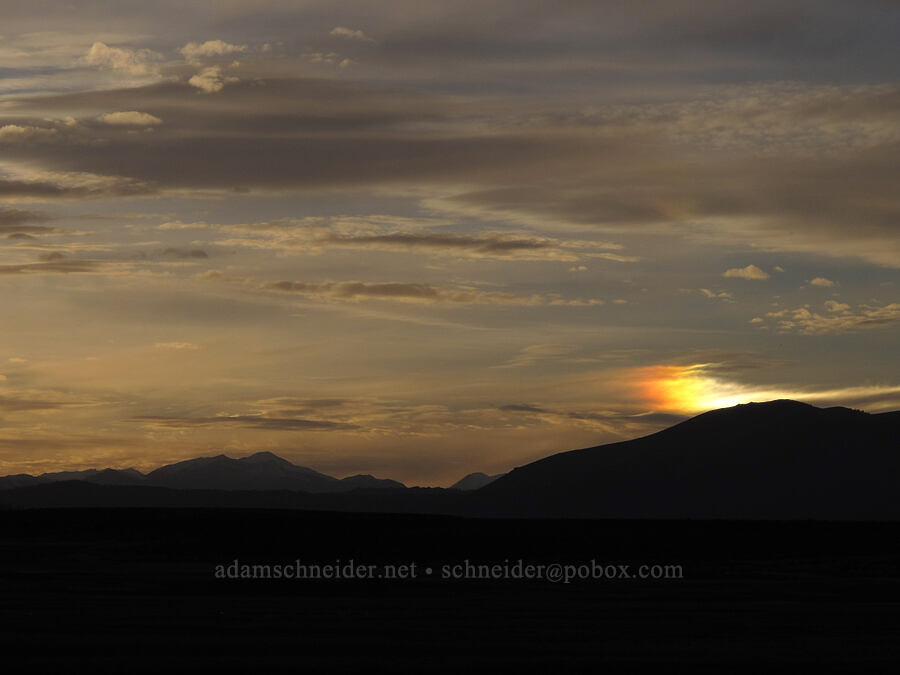 bright sundog [Wild Willy's Hot Spring, Long Valley Caldera, Mono County, California]