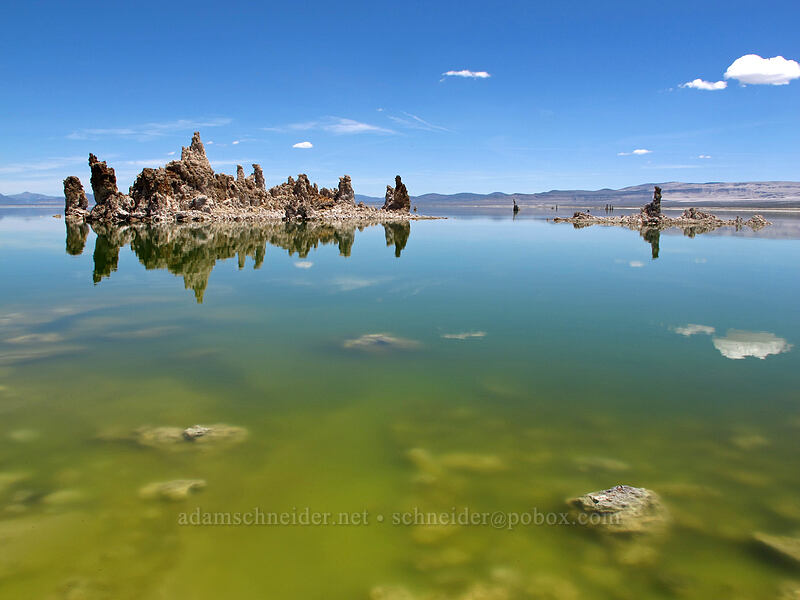 tufa formations, reflected [South Tufa Area, Mono Basin National Forest Scenic Area, Mono County, California]