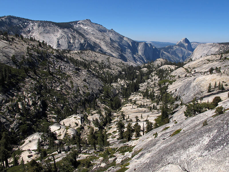 Tenaya Canyon, Clouds Rest, & Half Dome [Olmsted Point, Yosemite National Park, Mariposa County, California]