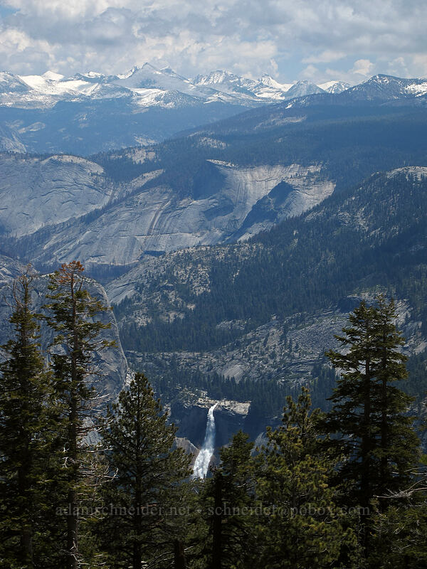 Nevada Falls & the Sierra Nevada crest [Sentinel Dome, Yosemite National Park, Mariposa County, California]