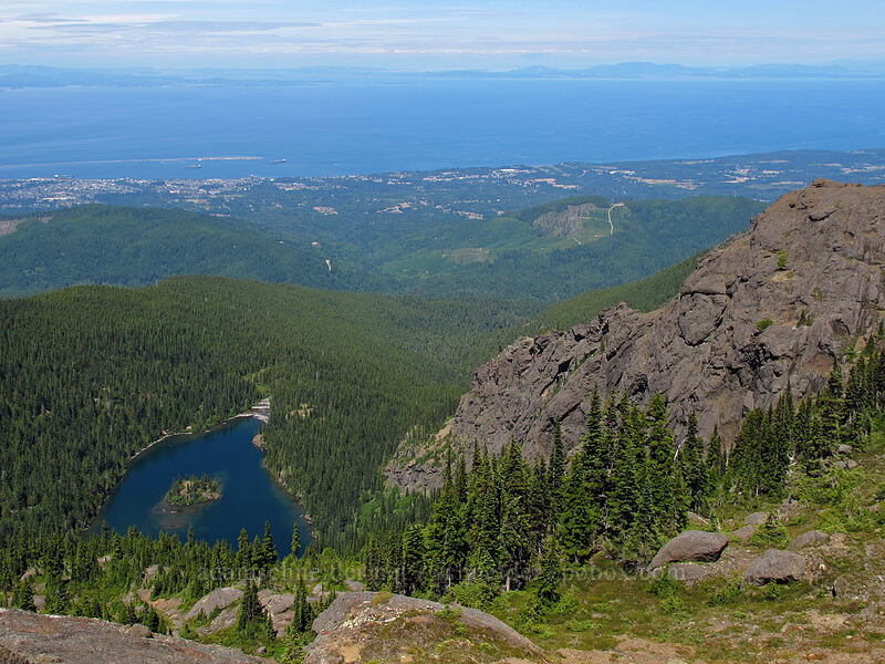 Lake Angeles & the Strait of Juan de Fuca [Lake Angeles Trail, Olympic National Park, Clallam County, Washington]