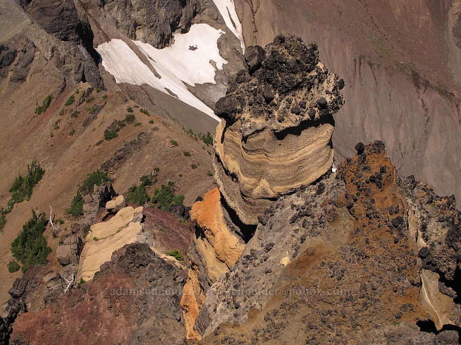 big yellow hoodoo [Three-Fingered Jack's east ridge, Mt. Jefferson Wilderness, Jefferson County, Oregon]