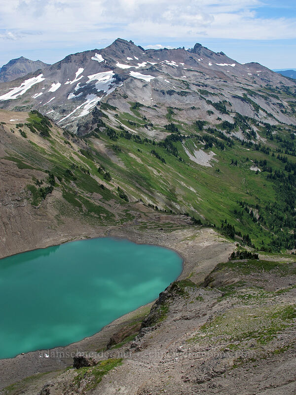 Goat Lake, Old Snowy, & Ives Peak [Hawkeye Point, Goat Rocks Wilderness, Lewis County, Washington]