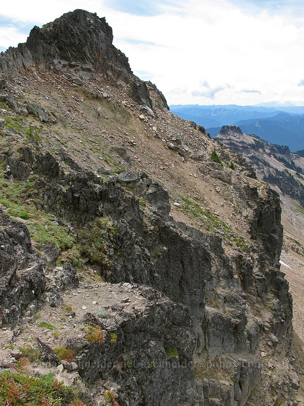 Hawkeye Point & cliffs [below Hawkeye Point, Goat Rocks Wilderness, Lewis County, Washington]