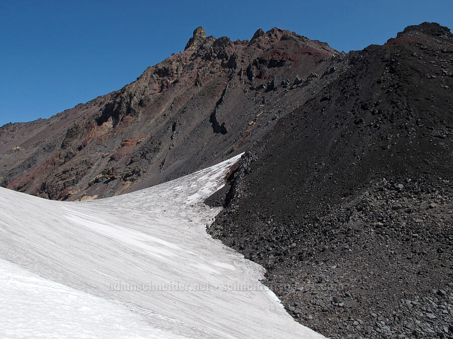 North Sister & snowfields [below North Sister, Three Sisters Wilderness, Deschutes County, Oregon]